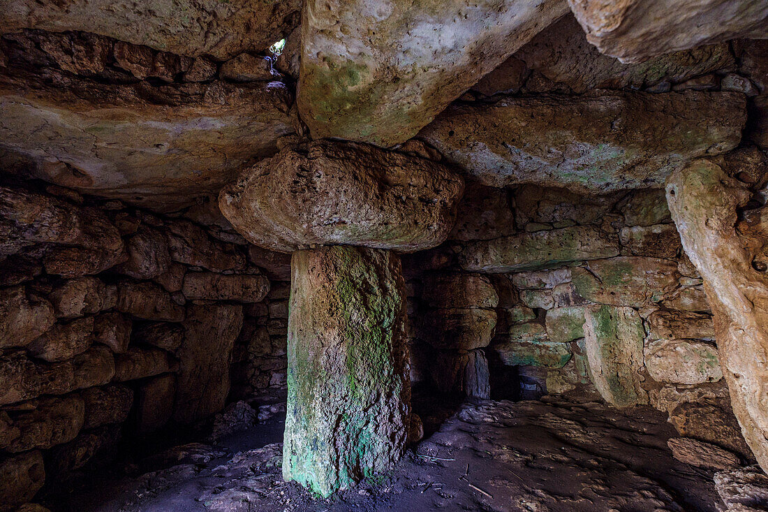 Talatí de Dalt prehistoric site, covered enclosures,  Maó, Menorca, Balearic Islands, Spain