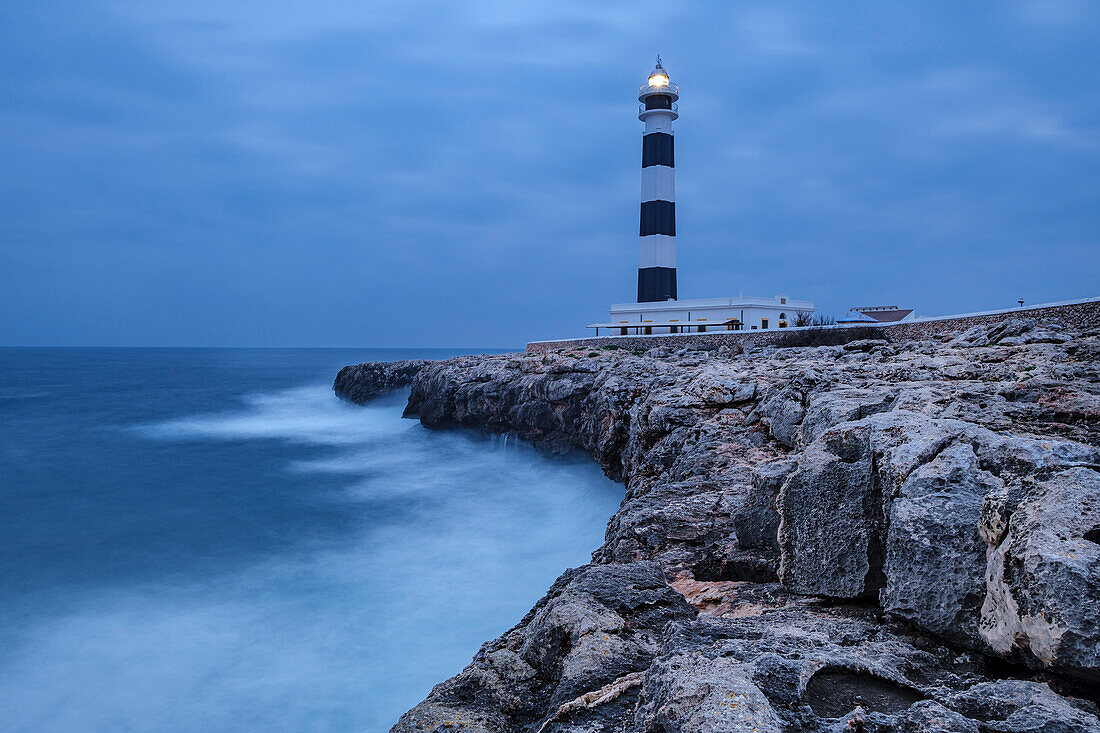 Leuchtturm, Ciutadella, Menorca, Balearen, Spanien