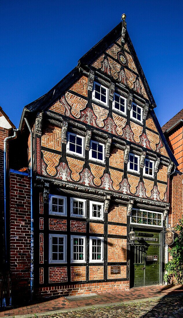  Fuhrmannshaus (1553) in the old town, Fischerstrße 3, Buxtehude, Lower Saxony, Germany 