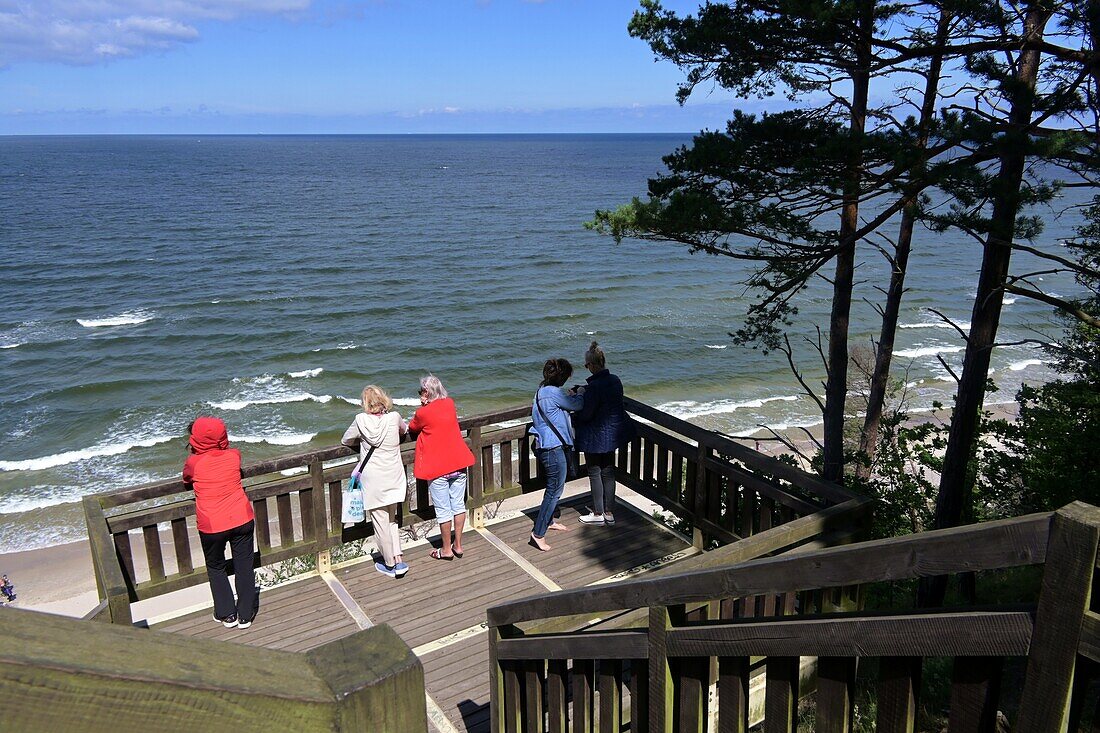  Beach steps at Wolinski National Park, Baltic coast, Poland 