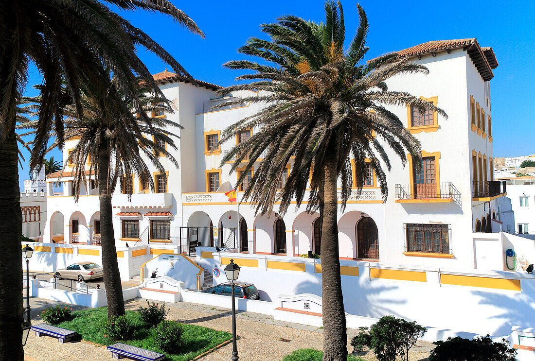 Government building on Amargura street, Tarifa, Cadiz province, Spain