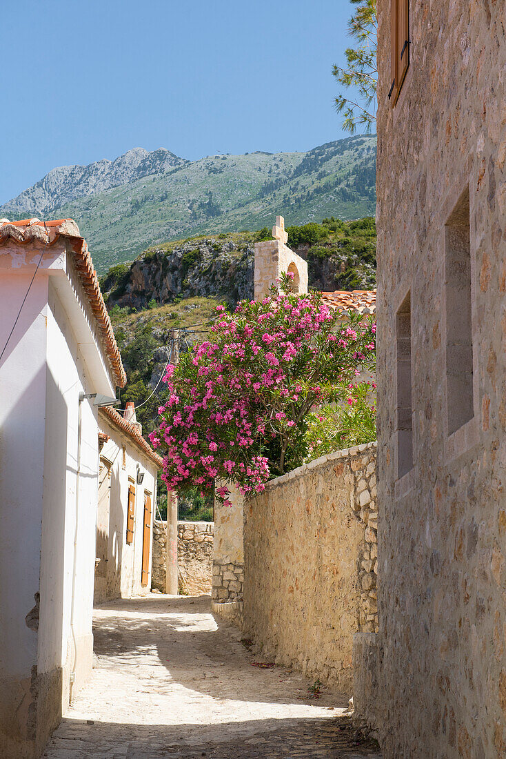 Dhermi, Dorf an der Ionischen Küste, Ceraunische Berge, Albanien, Südosteuropa