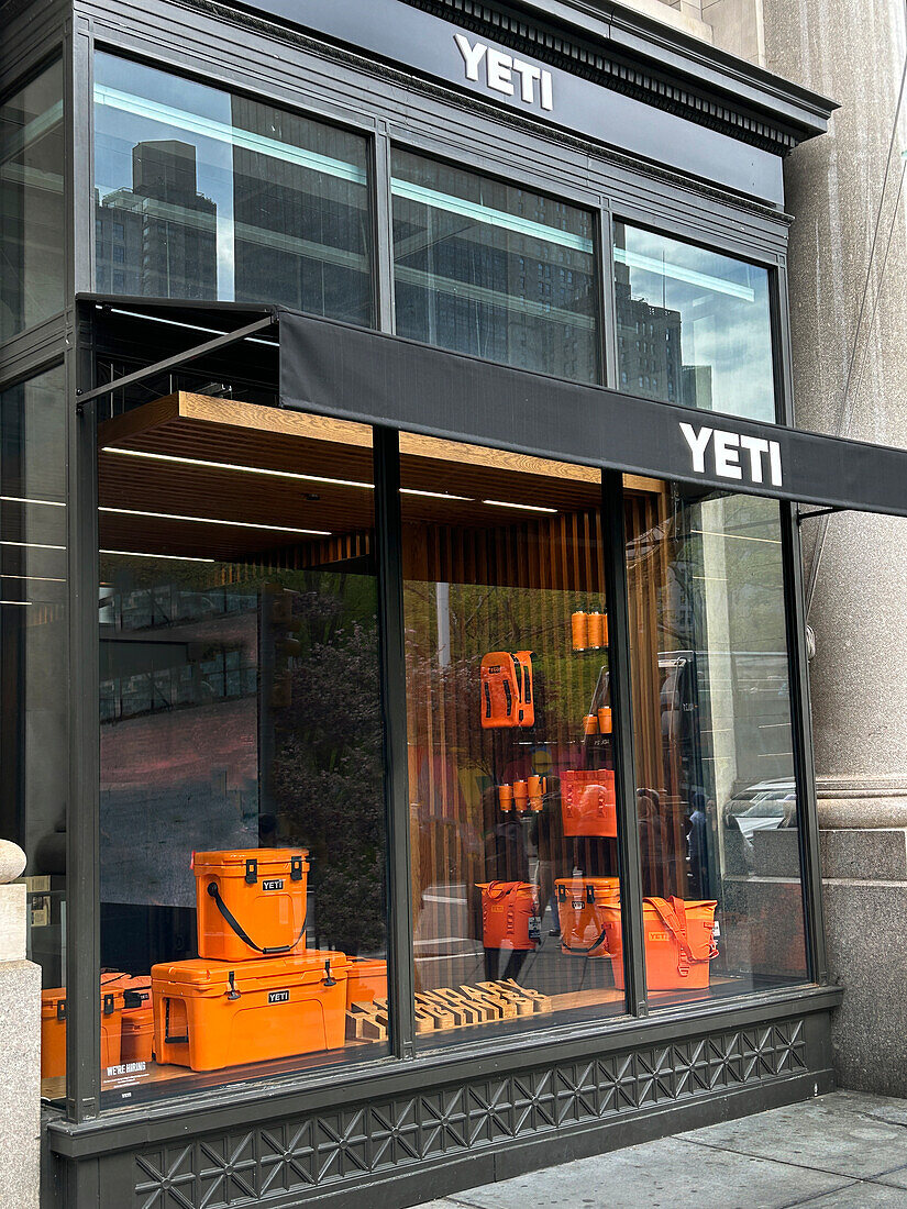 Yeti retail store, Fifth Avenue, New York City, New York, USA