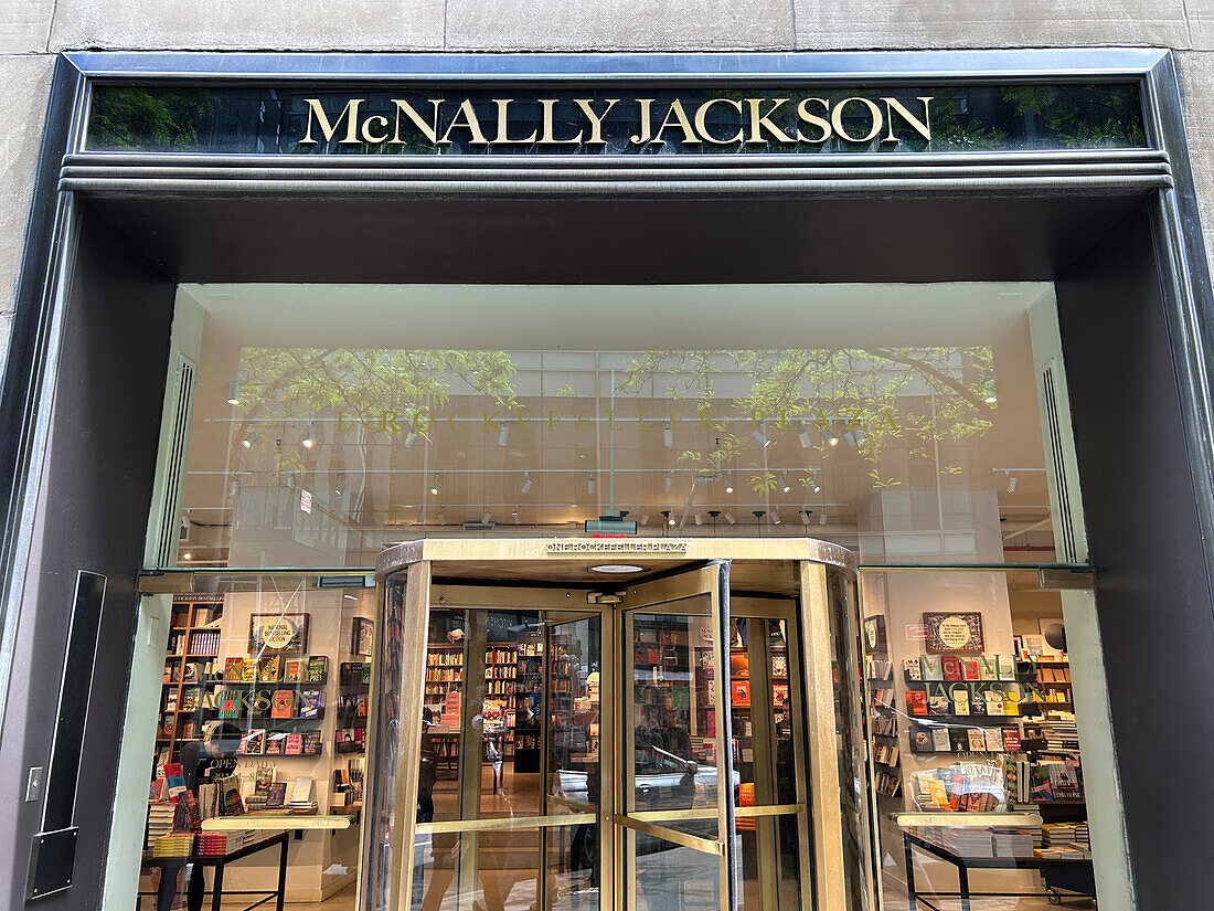  Buchhandlung McNally Jackson, Gebäudeaußenseite, Rockefeller Center, New York City, New York, USA 