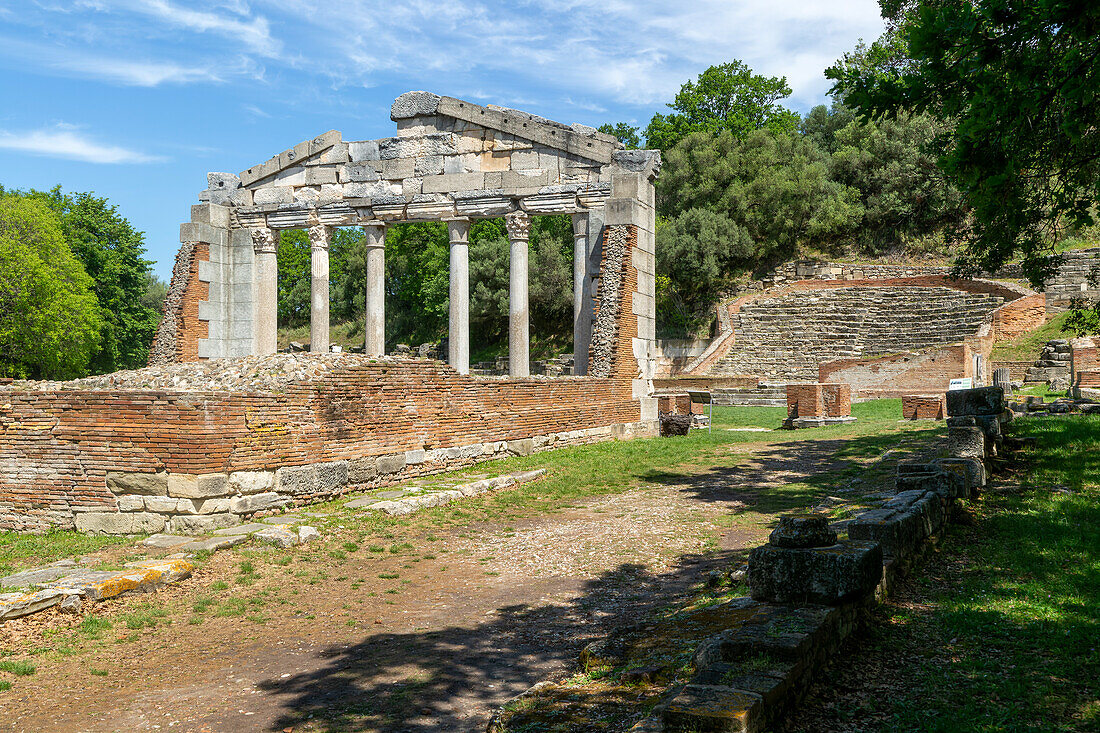 Denkmal des Agonothetes oder Bouleuterion, 2. Jahrhundert n. Chr., Archäologischer Park Apollonia, Pojan, Albanien