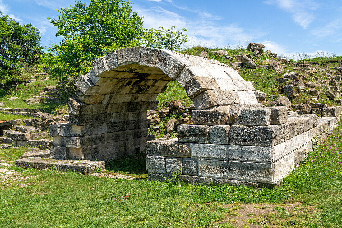 The Roman period water storage cistern building, Apollonia Archaeological Park, Pojan, Albania  - Unesco World Heritage site