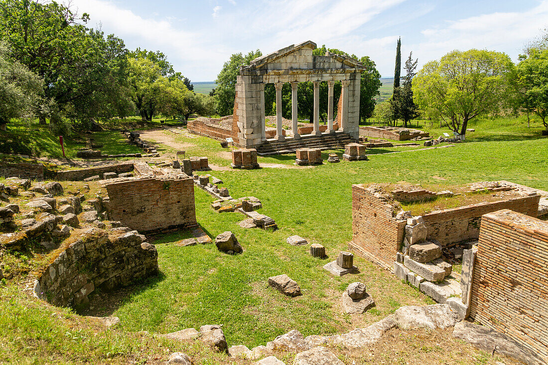 Monument of Agonothetes or Bouleuterion, Roman 2nd century AD, Apollonia Archaeological Park, Pojan, Albania