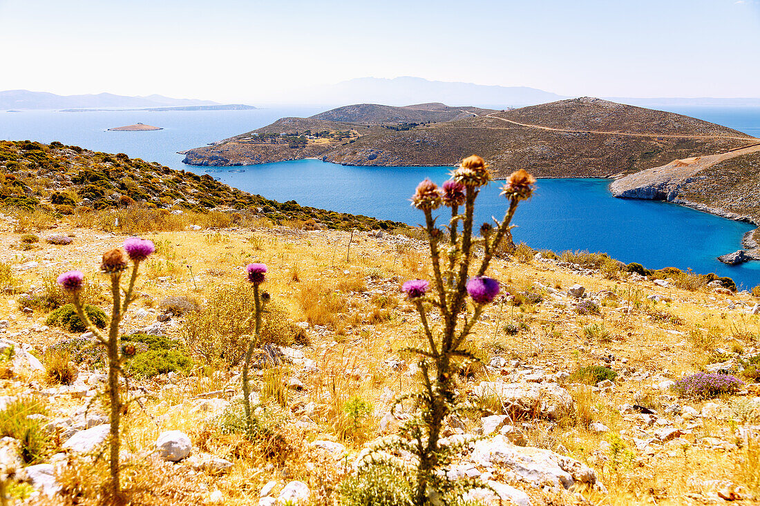 Bucht von Akti (Akti-Bucht, Ormos Akti) auf der Insel Kalymnos (Kalimnos) in Griechenland