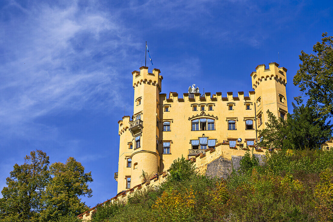 Am Schloss Hohenschwangau, Füssen, Allgäu, Bayern, Deutschland