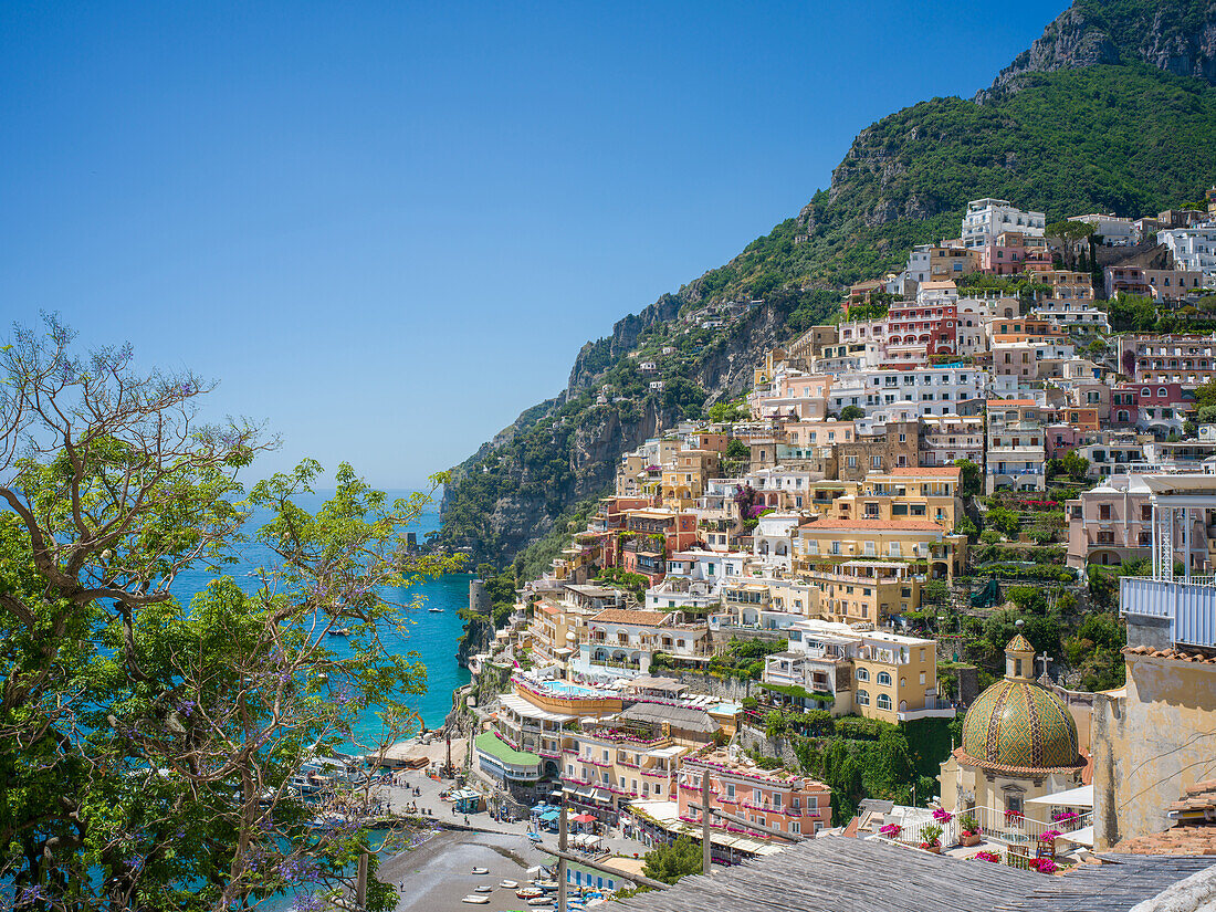 Positano, Amalfiküste, Salerno, Kampanien, Süditalien, Italien, Europa, Mittelmeer