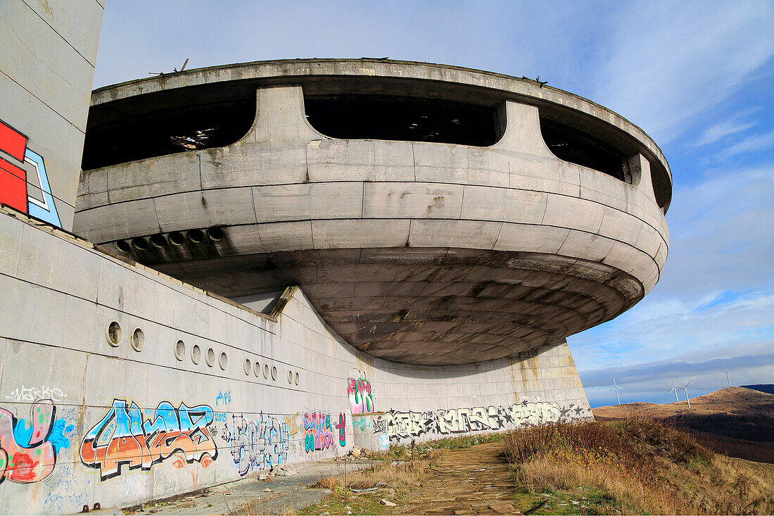 Buzludzha monument former communist party headquarters, Bulgaria, eastern Europe