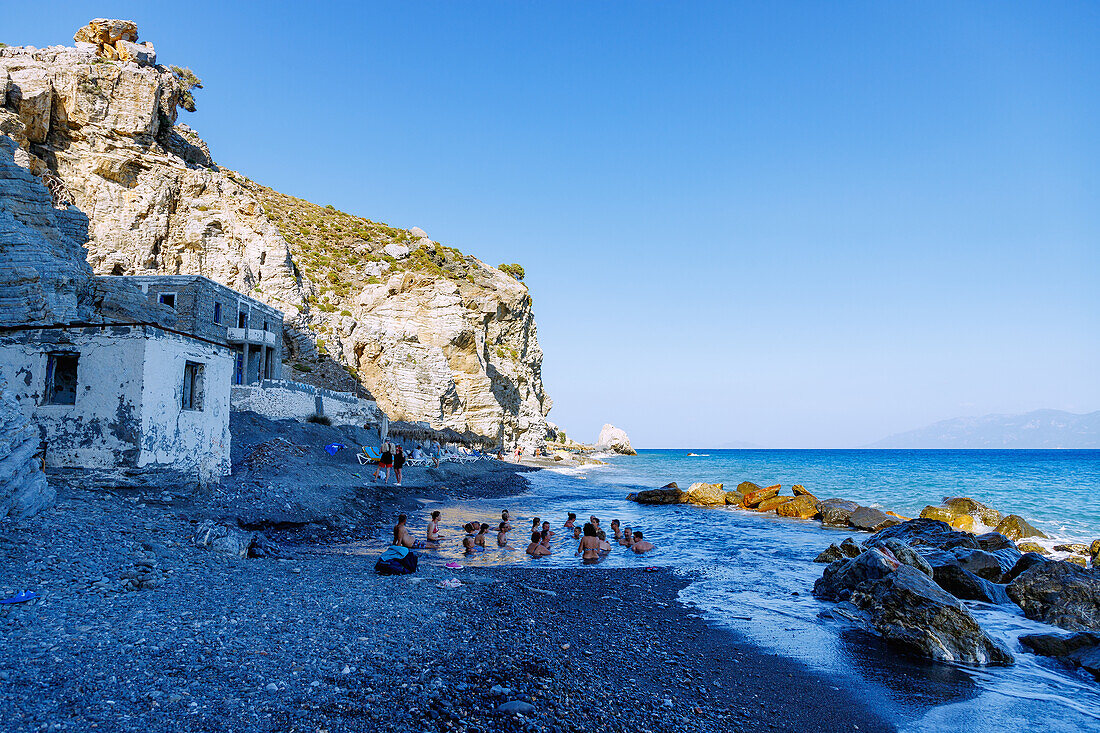  Sea thermal pool Embros Thermes on the island of Kos in Greece 