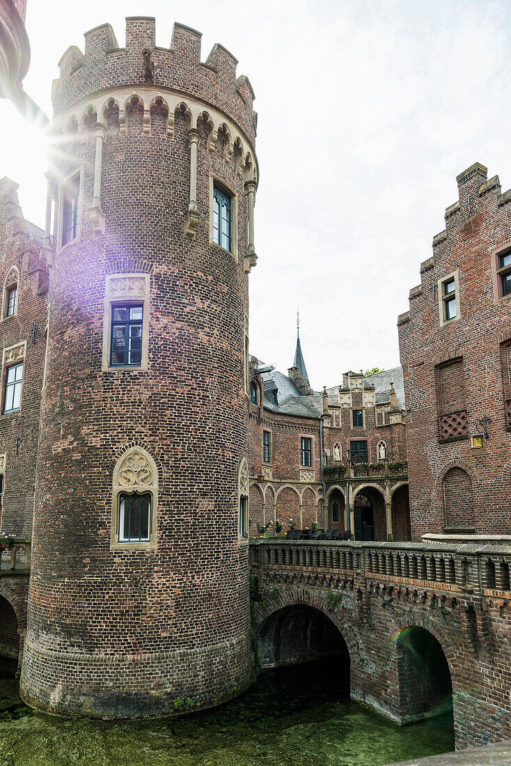 Wasserschloss, Schloss Paffendorf, Bergheim, Rhein-Erft-Kreis, Rheinland, Nordrhein-Westfalen, Deutschland