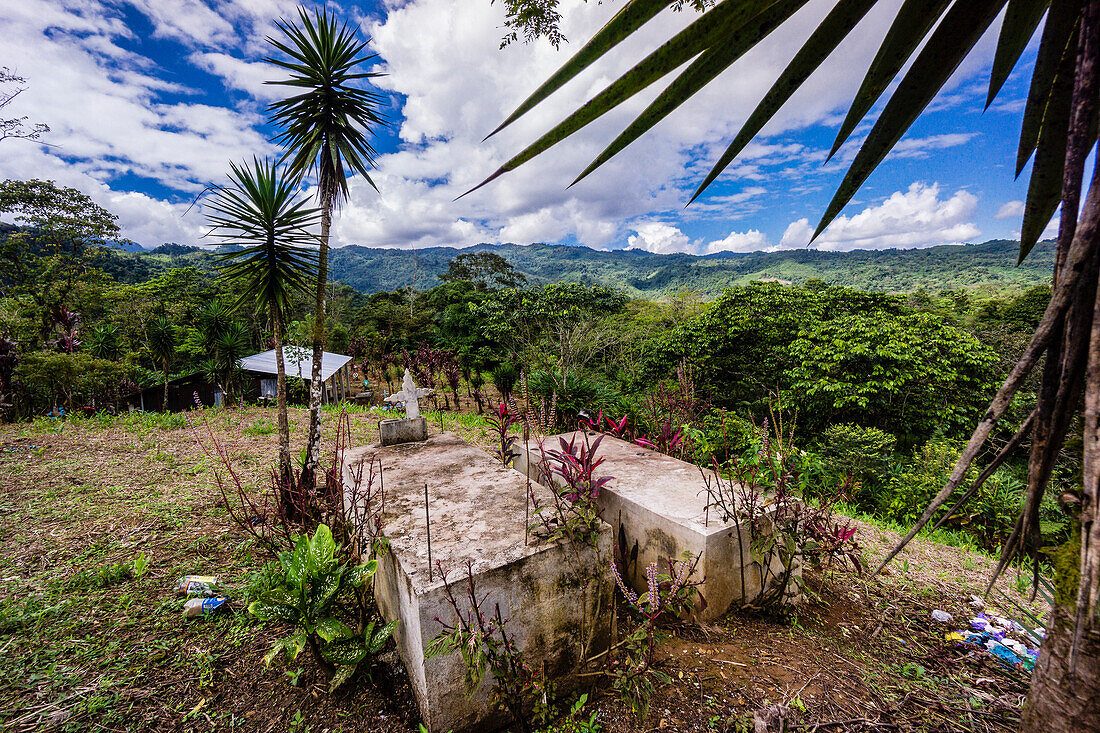 Lancetillo cemetery, La Parroquia, Reyna area, Quiche, Guatemala, Central America