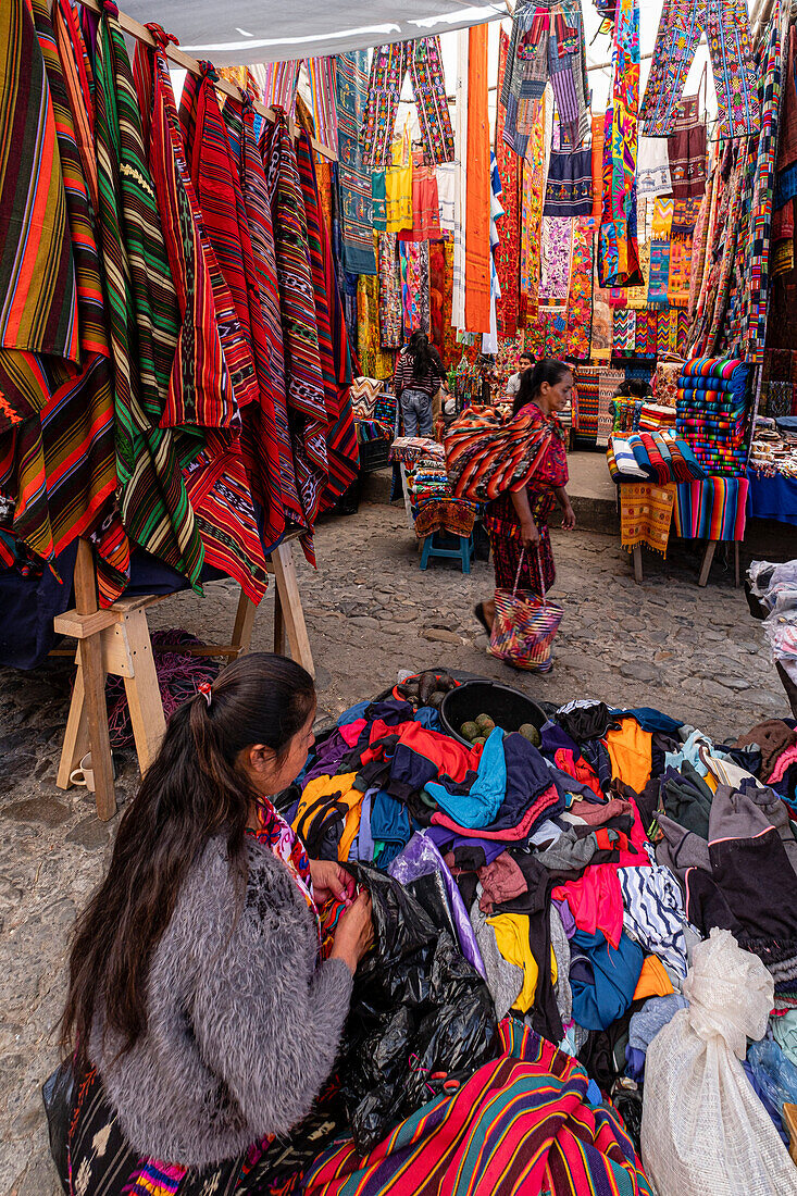  Markt, Chichicastenango, Quiché, Guatemala, Mittelamerika 