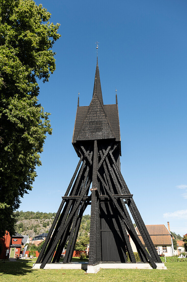 Adjacent Bell Tower of the St. Lawrence's Church (St. Laurentii kyrka) in Söderköping, Sweden