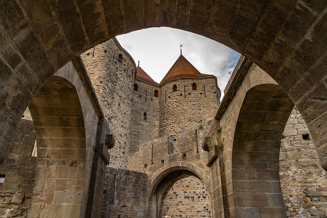  The medieval fortress Cité de Carcassonne, France, Europe 