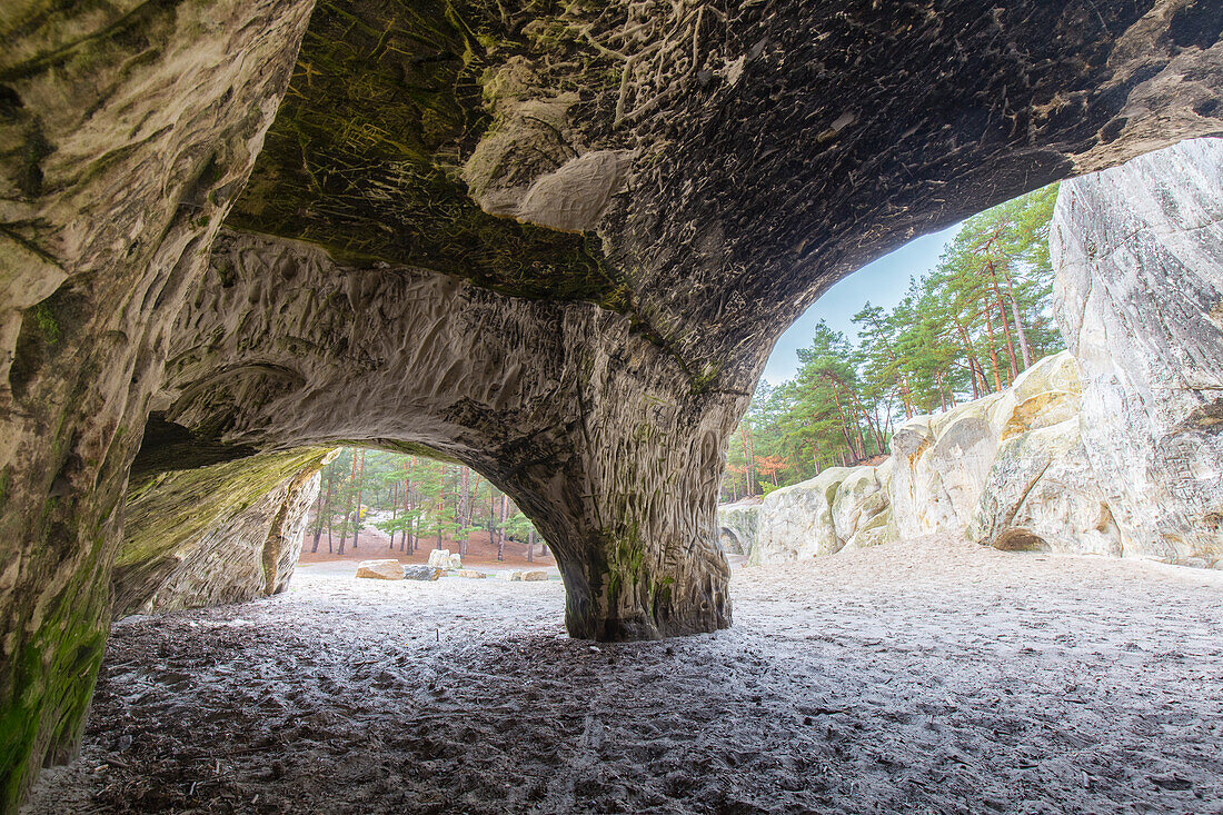  Sandstone cave near Blankenburg, Saxony-Anhalt, Germany 