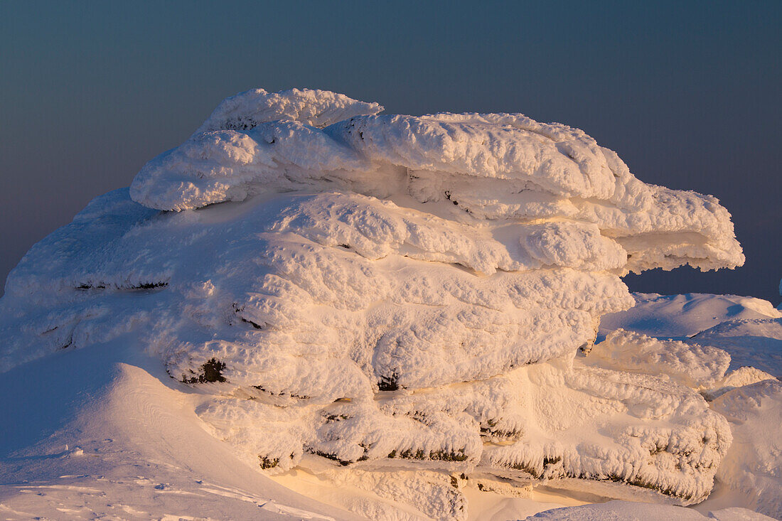  Teufelskanzel, Brocken, summit, winter, Harz National Park, Harz, Saxony-Anhalt, Germany 