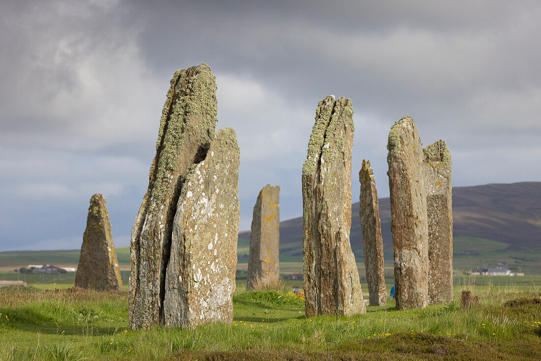  Ring of Brodgar, third largest stone circle ca. 2700 years BC, Orkney Island, Scotland, Europe 