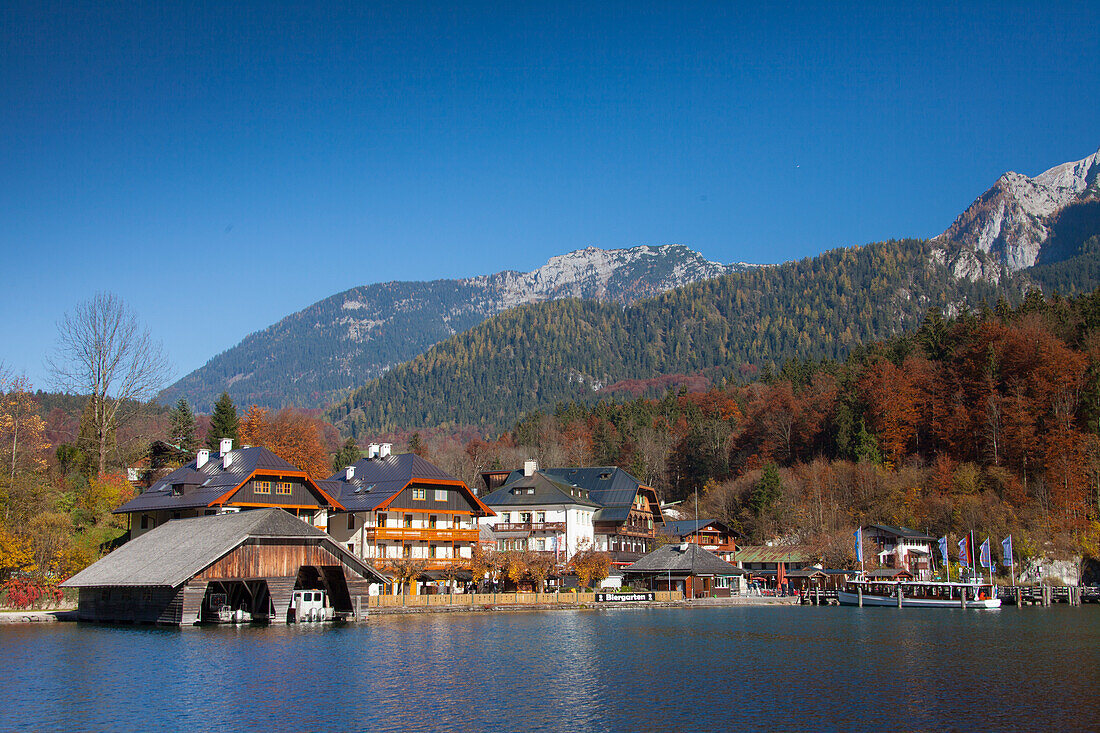  View of Koenigssee, Berchtesgaden National Park, Bavaria, Germany 