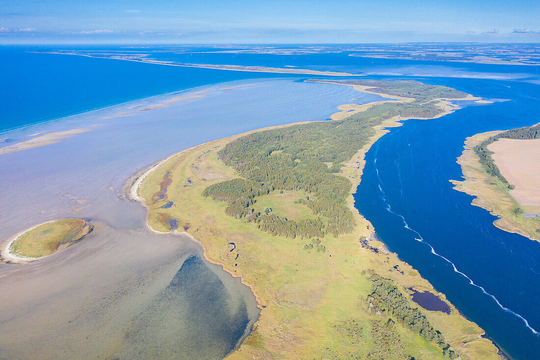  View of the island of Bock, Western Pomerania Lagoon Area National Park, Mecklenburg-Western Pomerania, Germany 