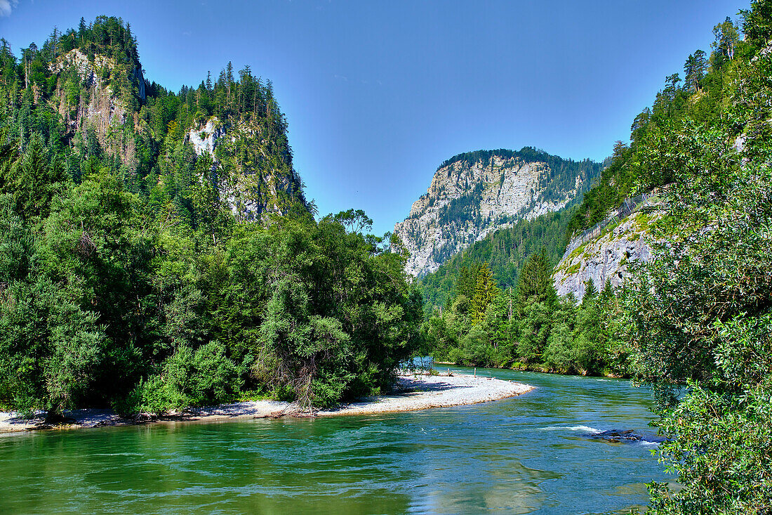  Gesäuse National Park, Styria-Austria. River Enns at the Weidendom adventure centre 