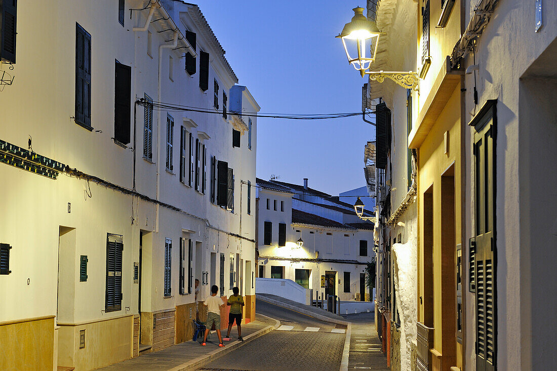 Baix Street, city of Es Mercadal, Menorca, Balearic Islands, Spain, Europe