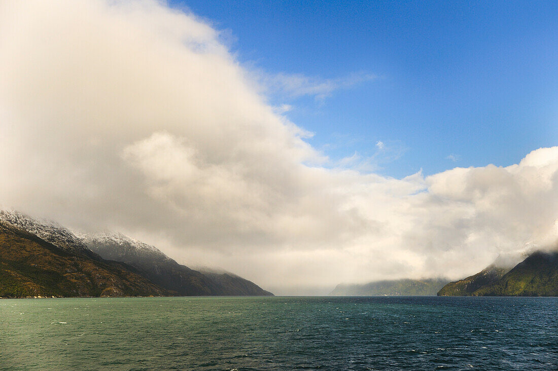 Landschaft am Beagle-Kanal (nordöstlicher Zweig), Feuerland, Patagonien, Chile, Südamerika