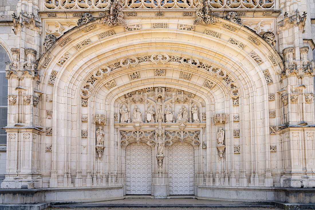  Portal to the monastery church of the Royal Monastery of Brou in Bourg-en-Bresse, France, Europe 