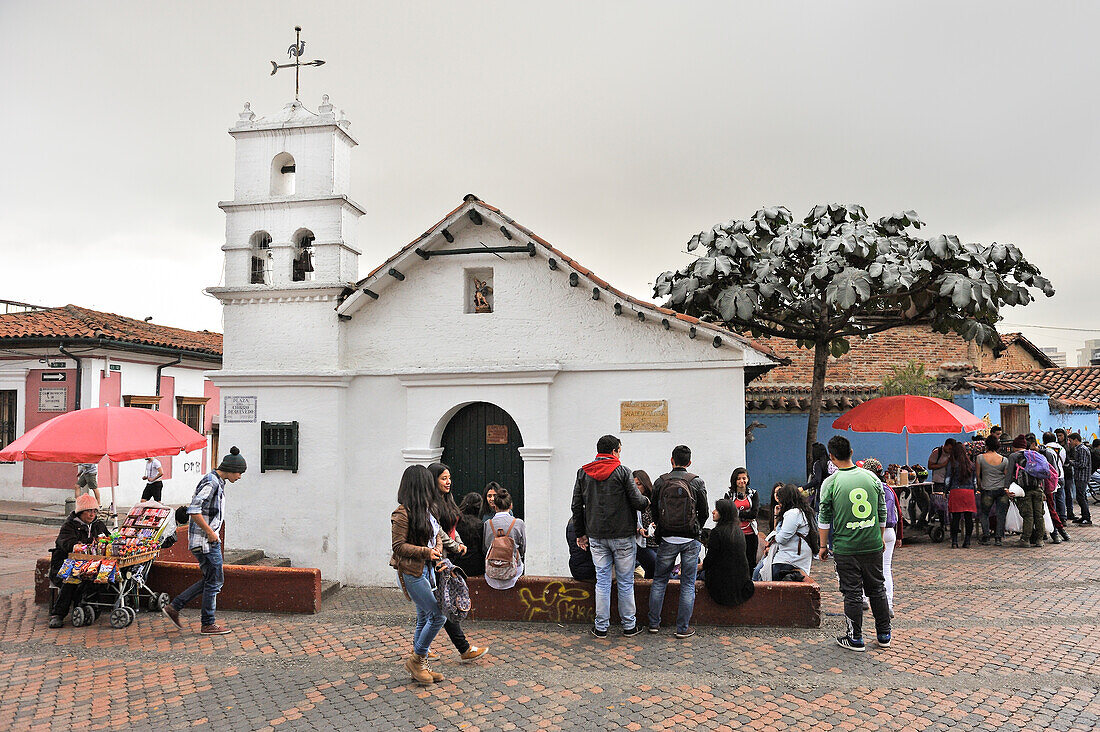 Ermita San Miguel del Principe, Plazoleta del Chorro de Quevedo, La Candelaria district, Bogota, Colombia, South America