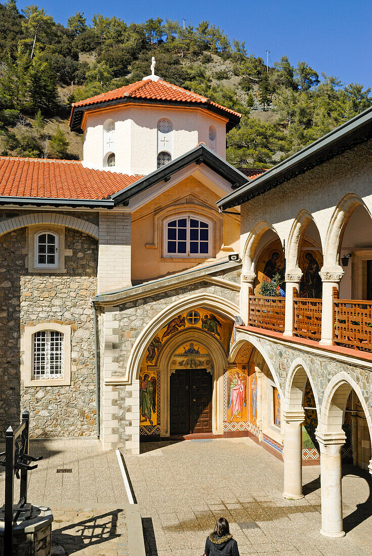 Kykkos Monasterry,Troodos Mountains,Cyprus,Eastern Mediterranean Sea island,Eurasia