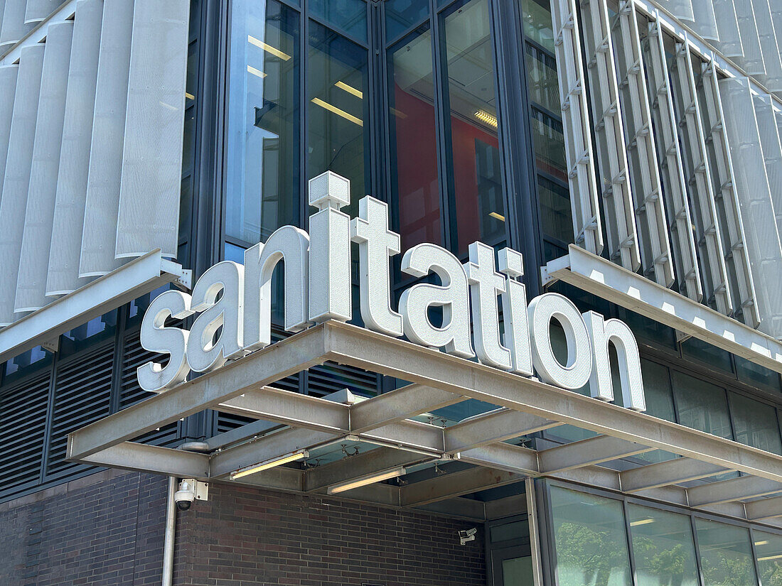 New York City Department of Sanitation building, building exterior, Spring Street, New York City, New York, USA