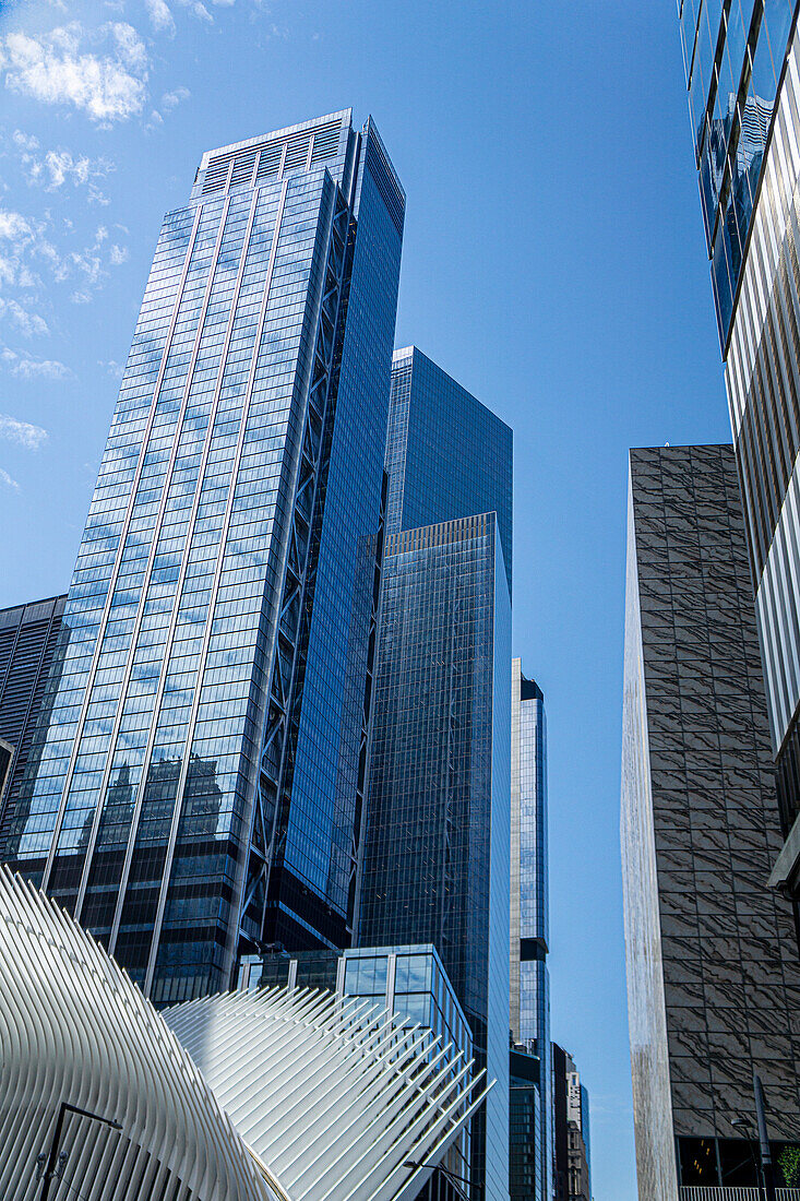 Oculus Transportation Hub, 3 World Trade Center, 4 World Trade Center, building exterior, World Trade Center, New York City, New York, USA