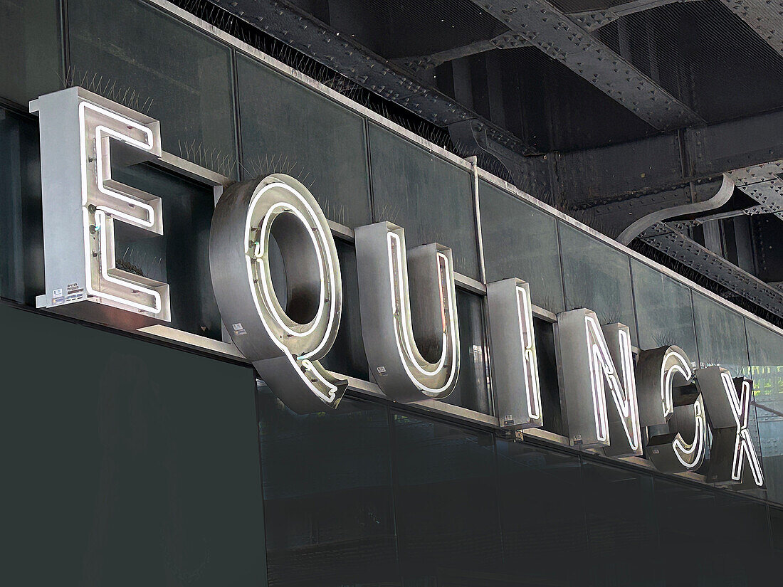 Equinox fitness Center, company sign, building exterior, New York City, New York, USA