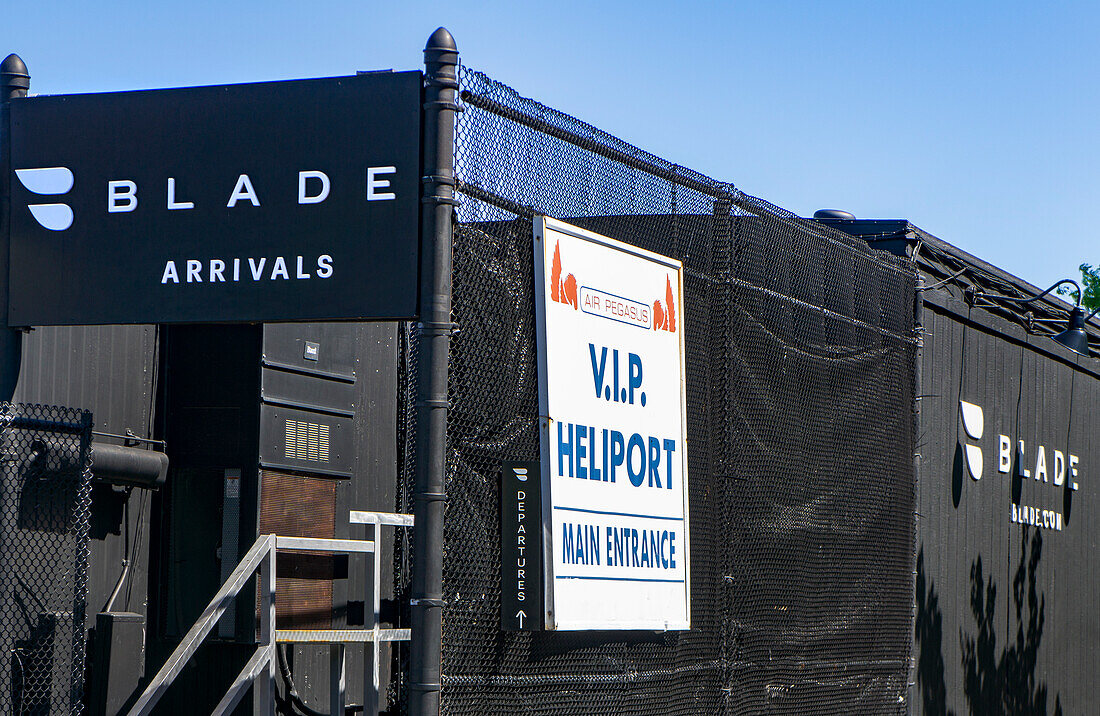 Blade Aviation, VIP heliport arrivals, New York City, New York, USA