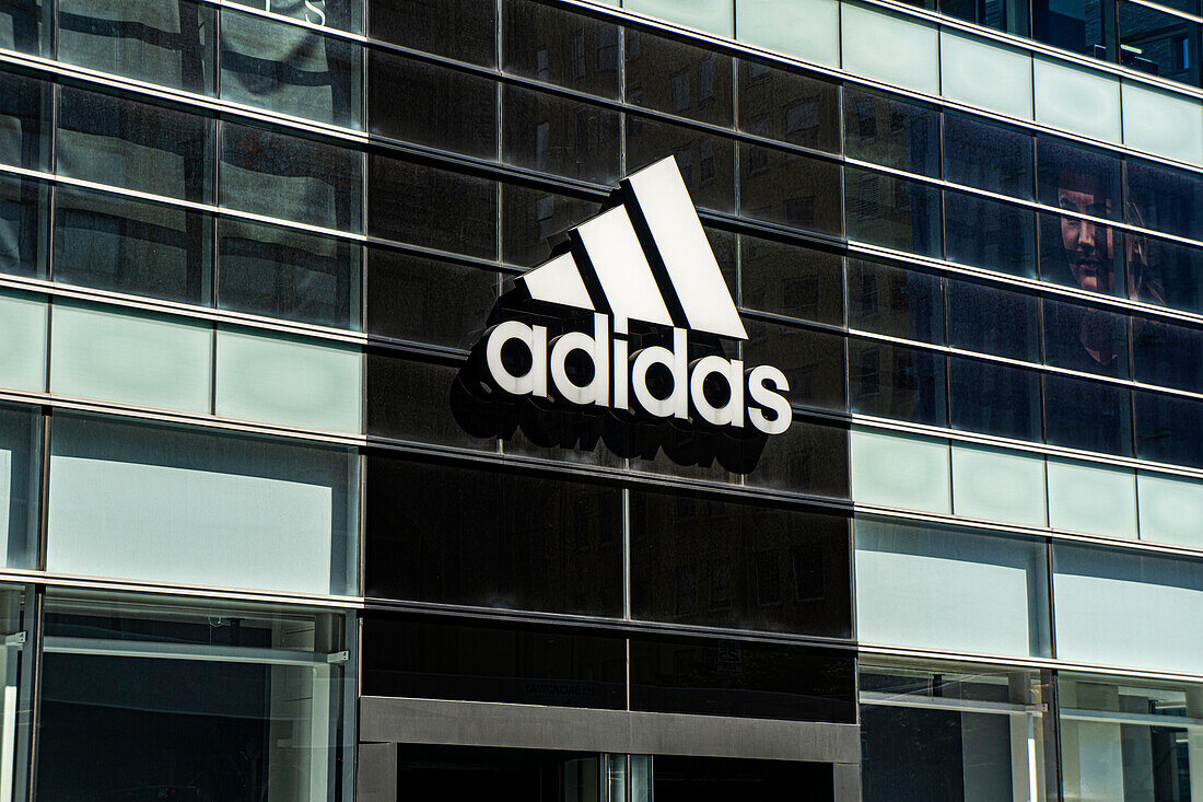 Adidas store, building exterior, New York City, New York, USA