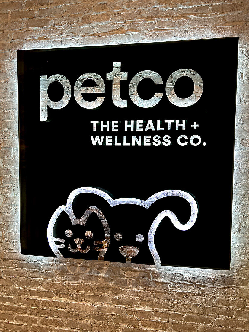 Petco store logo, New York City, New York, USA