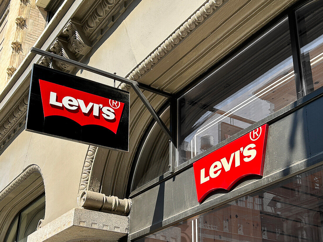  Levi&#39;s-Geschäft, Gebäudeaußenseite, New York City, New York, USA 