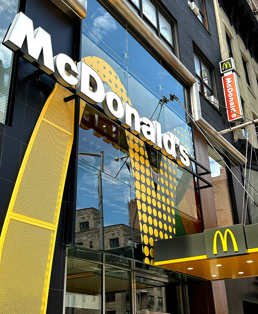 McDonald's, building exterior, New York City, New York, USA