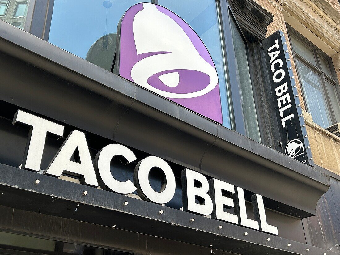  Taco Bell-Fastfood-Restaurant, Gebäudeaußenseite, New York City, New York, USA 