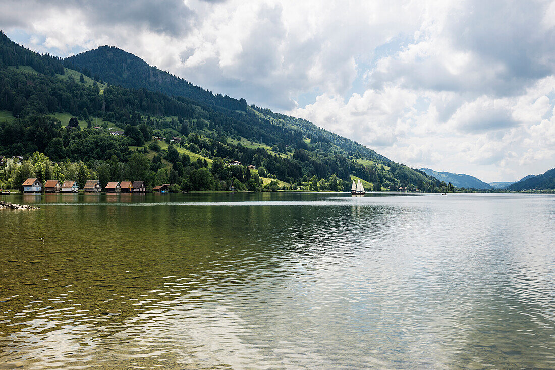  Bühl, Großer Alpsee, Immenstadt, Oberallgäu, Allgäu, Swabia, Bavaria, Germany 