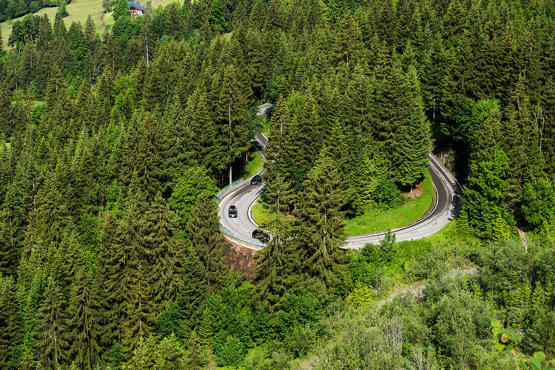 Oberjoch Passstraße, Bad Hindelang, Allgäuer Alpen, Allgäu, Bayern, Deutschland