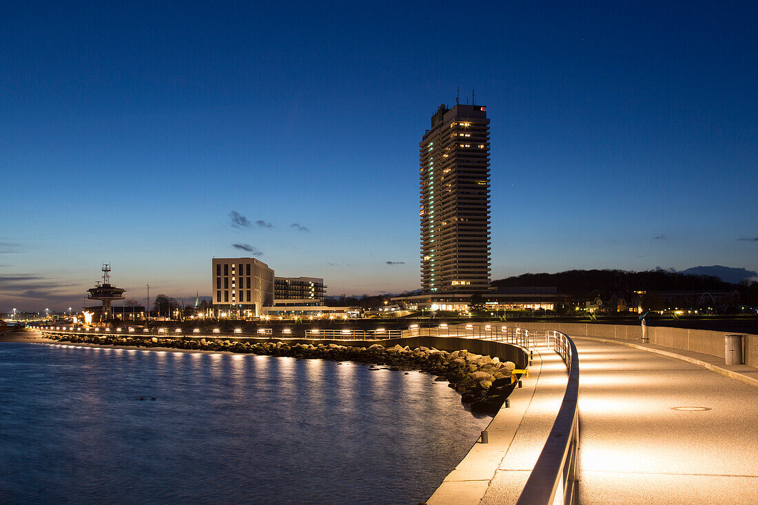  Maritim Hotel at night, Travemuende, Hanseatic City of Luebeck, Schleswig-Holstein, Germany 