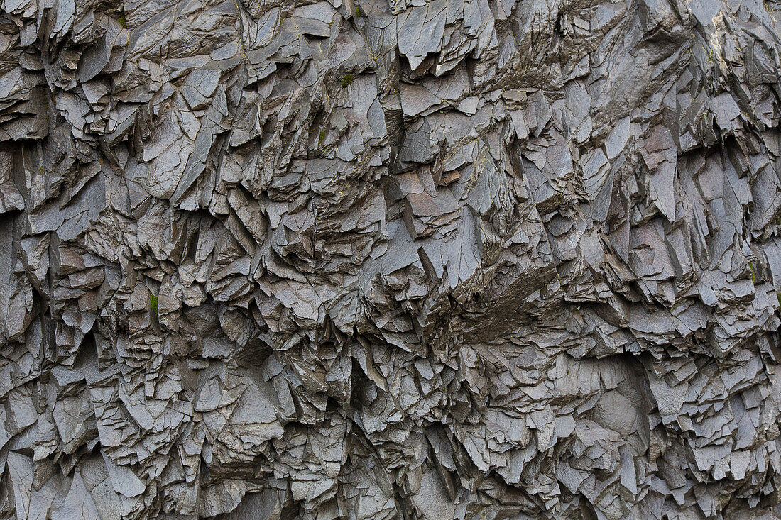  Structures in the basalt rock near Vik, Myrdalur, Iceland 