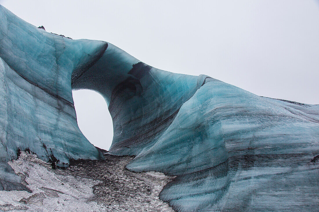 Eisformation vom Gletscher Myrdalsjoekull am Vulkan Katla, Island