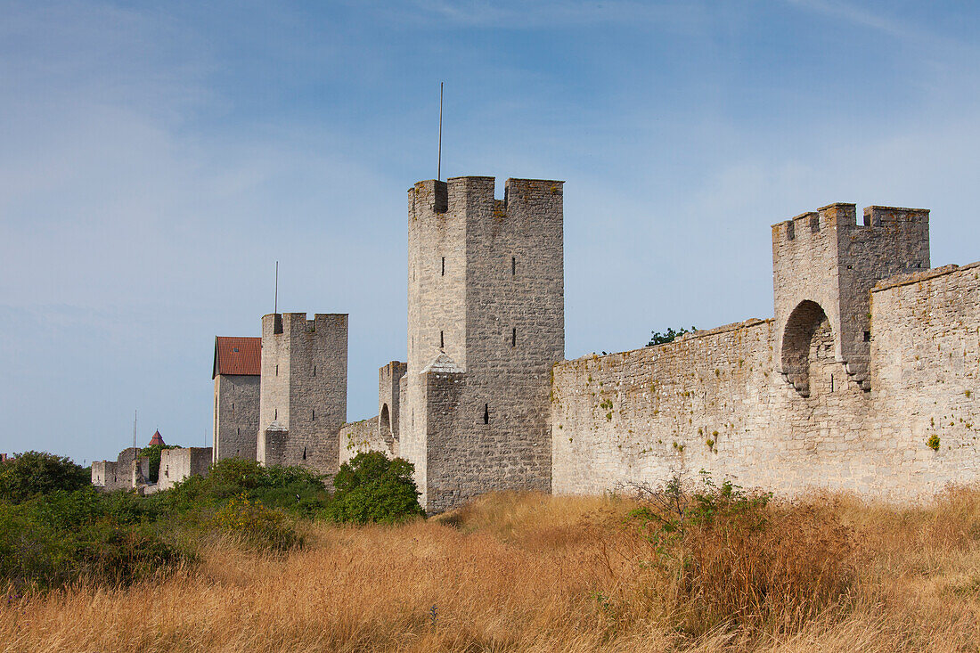 Stadtmauer, Visby, Insel Gotland, Schweden