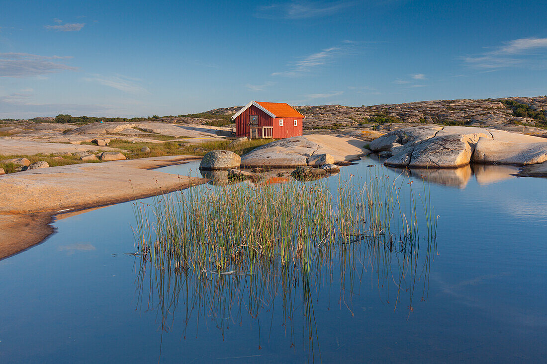  Wooden hut on the Schaerenkueste, Ramsvik, Bohuslaen. Sweden 