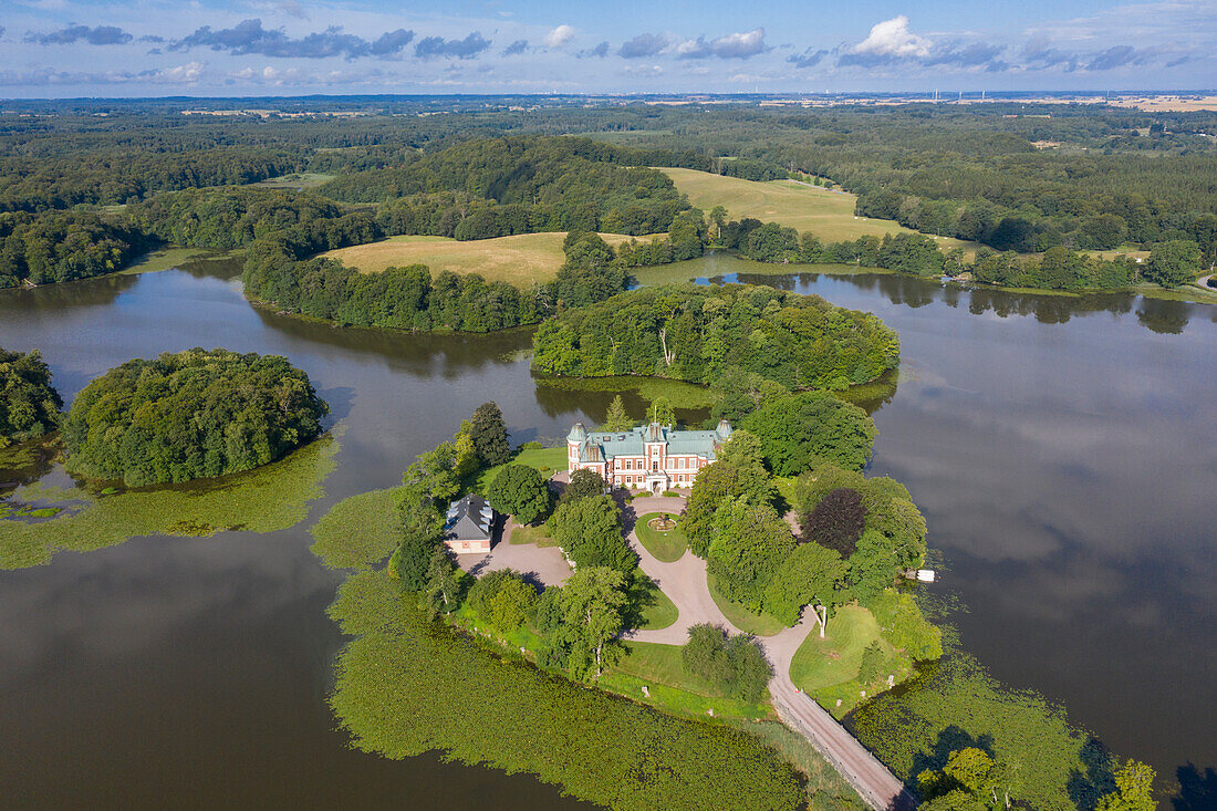  Haeckeberga Castle on an island in Haeckebergasjoen, Skane, Sweden 