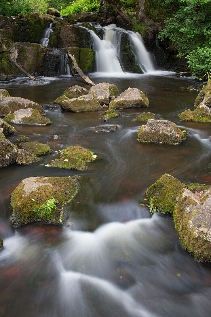  Hallamoella waterfall, upper waterfall, Skåne county, Sweden 